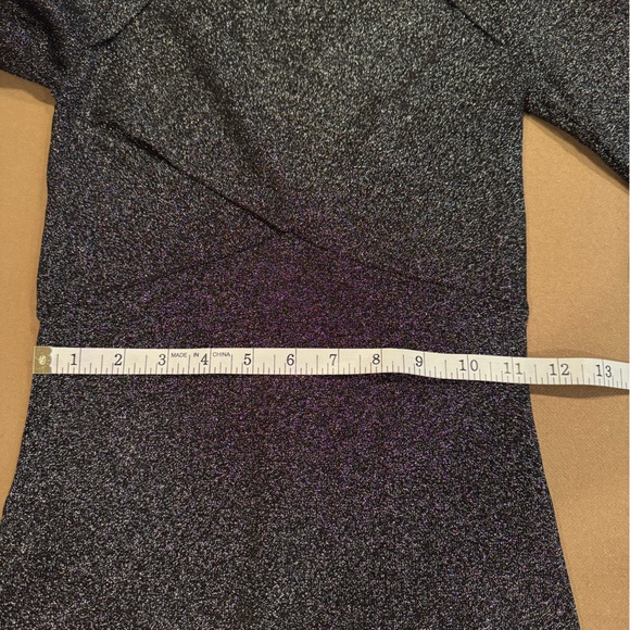 Ted Baker London Eloisy Black Sparkle Knit Fitted Top - Size 1 - Picture 13 of 14